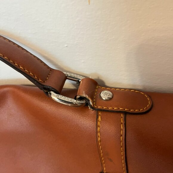 COPY Satchel Crossbody – Faux Leather Plaid & Cognac Brown - Picture 11 of 15